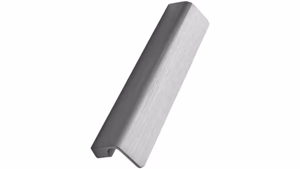 Griffleiste FRINGE Aluminium - Anthrazit gebürstet - 170 mm lang  vor weißem Hintergrund