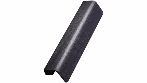Griffleiste FRINGE Aluminium - Gebürstet matt schwarz - 170 mm lang  vor weißem Hintergrund