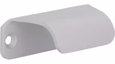 Griffleiste Friedberg Aluminium silber natur matt - 60 mm lang  vor weißem Hintergrund