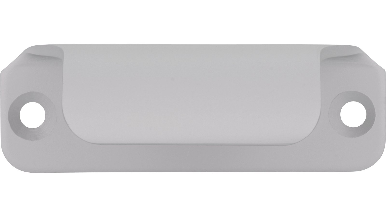 Griffleiste Friedberg Aluminium silber natur matt - 60 mm lang  vor weißem Hintergrund