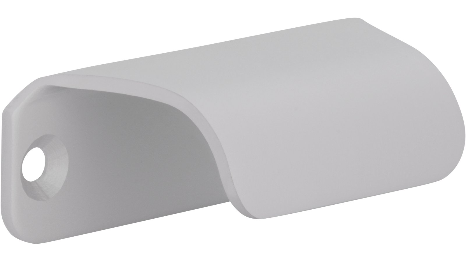 Griffleiste Friedberg Aluminium silber natur matt - 60 mm lang  vor weißem Hintergrund