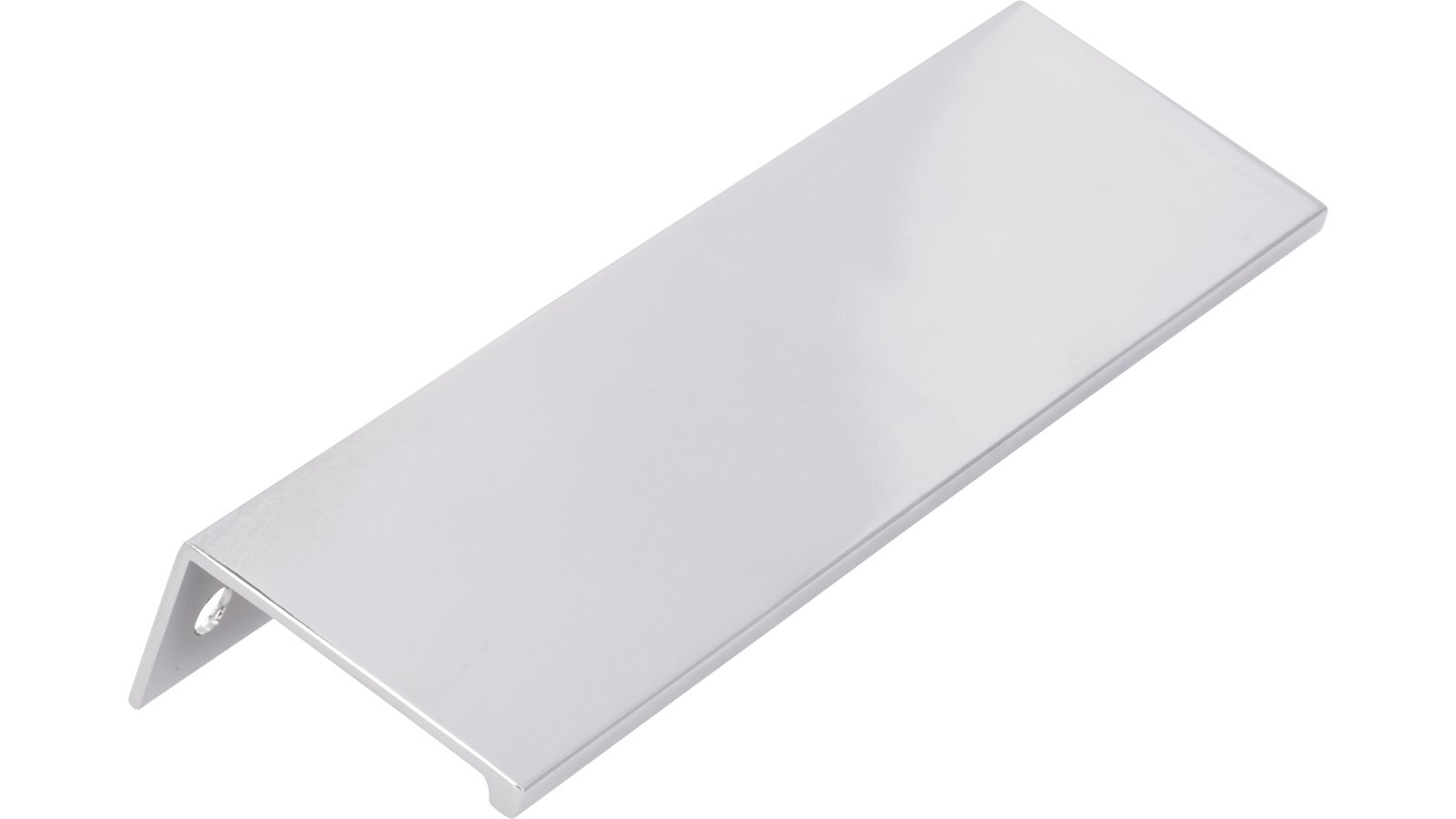 Griffleiste-Gudensberg-chrom-alufarbig-Aluminium-laenge-145-851932 Griffleiste Gudensberg Aluminium chrom glänzend - 145 mm lang vor weißem Hintergrund