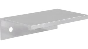 Griffleiste Gudensberg Aluminium chrom glänzend - 70 mm lang  vor weißem Hintergrund