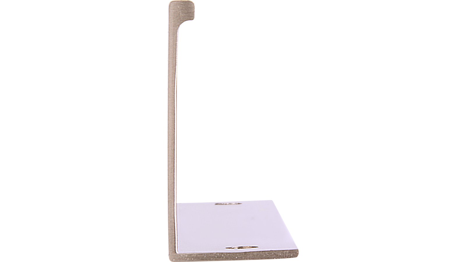 Griffleiste Gudensberg Aluminium vernickelt feingeschliffen - 145 mm lang  vor weißem Hintergrund