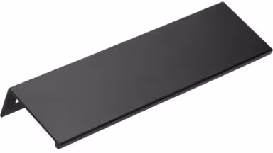 Griffleiste Gudensberg Aluminium schwarz matt pulverbeschichtet - 145 mm lang vor weißem Hintergrund