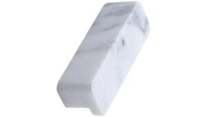 Griffleiste MONTE Marmor - Weiß - 100 mm lang  vor weißem Hintergrund