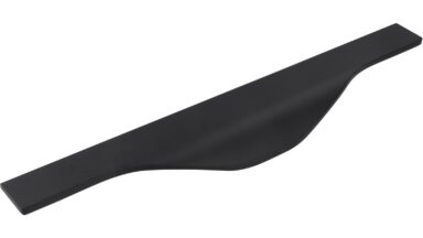 Griffleiste Michendorf Aluminium schwarz matt pulverbeschichtet - 245 mm lang  vor weißem Hintergrund