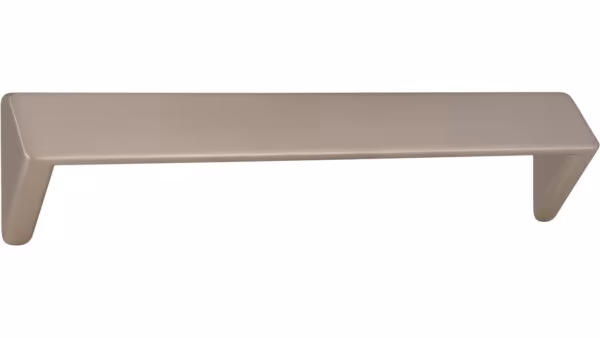Griffleiste Rosengarten Druckguss edelstahleffekt - 168 mm lang vor weißem Hintergrund