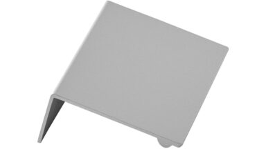 Griffleiste SHEET Aluminium - Beige - 60 mm lang vor weißem Hintergrund