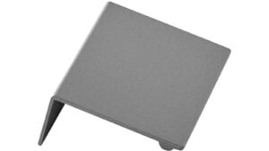 Griffleiste SHEET Aluminium - Grau - 60 mm lang  vor weißem Hintergrund