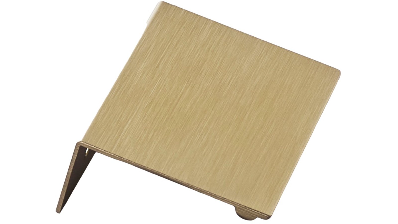 Griffleiste SHEET Aluminium - Messing gebürstet - 60 mm lang  vor weißem Hintergrund