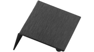 Griffleiste SHEET Aluminium - Gebürstet matt schwarz - 60 mm lang  vor weißem Hintergrund
