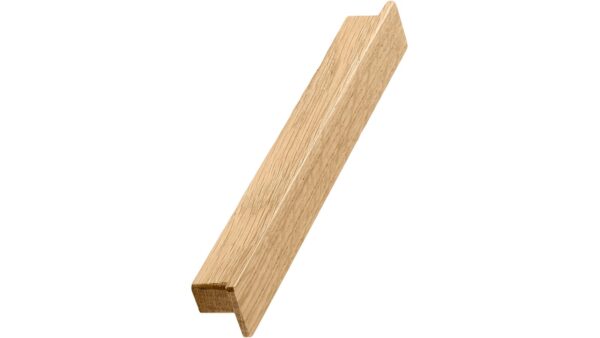 Griffleiste SHELTER Holz Eiche - Lackiert - 350 mm lang vor weißem Hintergrund