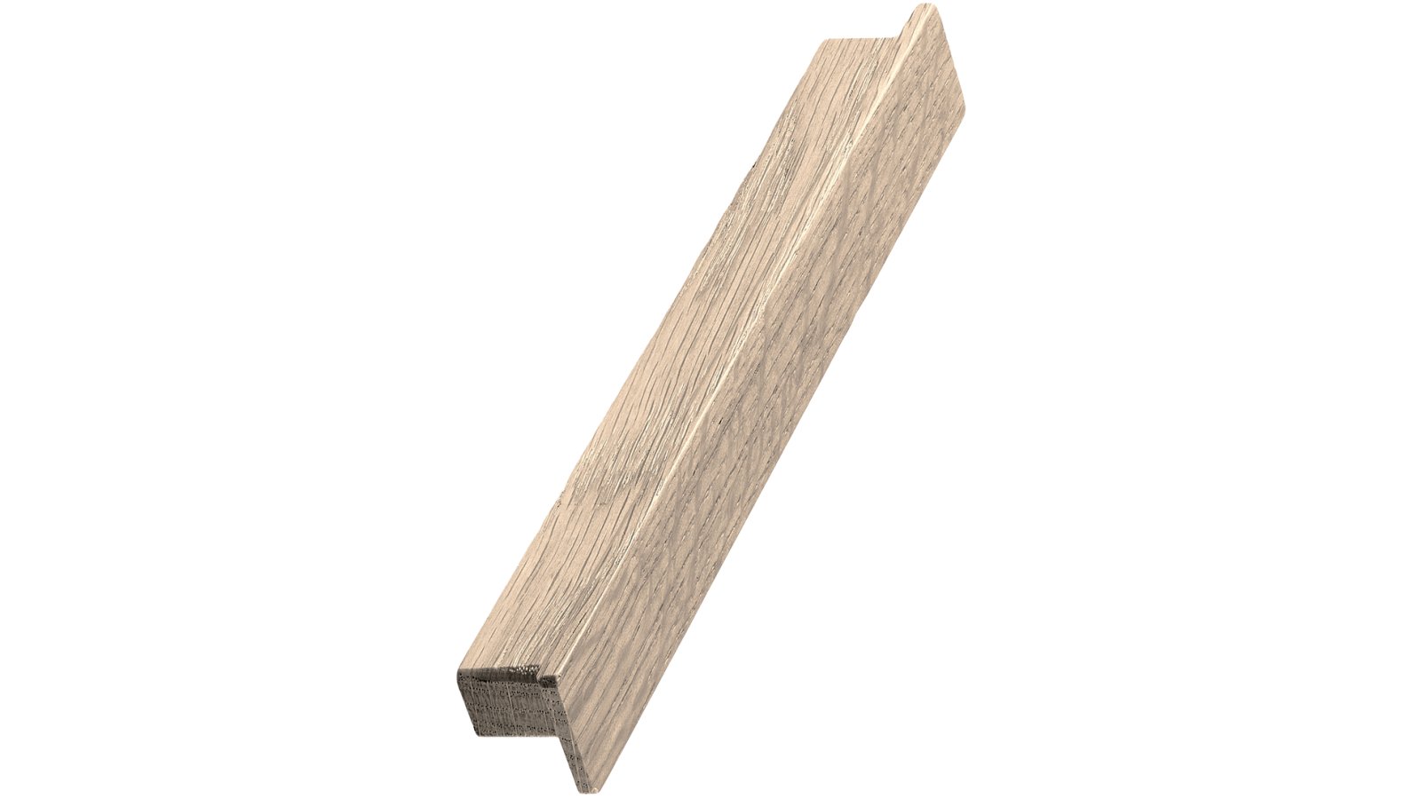 Griffleiste SHELTER Holz Eiche - Unbehandelt - 62 mm lang  vor weißem Hintergrund