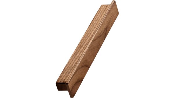 Griffleiste SHELTER Holz Nussbaum - Lackiert - 350 mm lang vor weißem Hintergrund