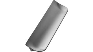 Griffleiste SLOPE Zink - Edelstahloptik - 181 mm lang  vor weißem Hintergrund