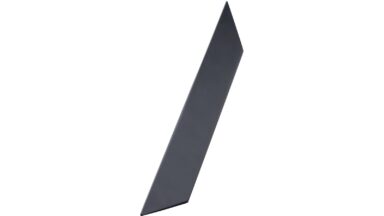 Griffleiste STREAMLINE Aluminium - Schwarz - 225 mm lang vor weißem Hintergrund