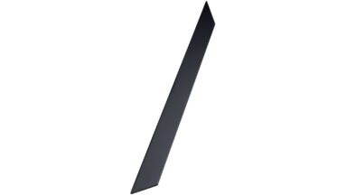Griffleiste STREAMLINE Aluminium - Schwarz - 385 mm lang  vor weißem Hintergrund