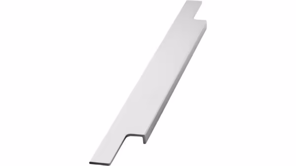 Griffleiste TRIM Aluminium - Edelstahloptik - 995 mm lang vor weißem Hintergrund