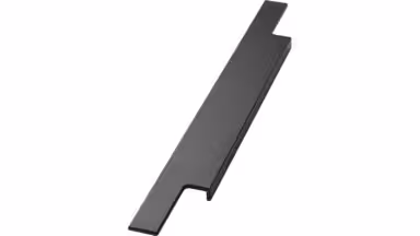 Griffleiste TRIM Aluminium - Gebürstet matt schwarz - 295 mm lang vor weißem Hintergrund