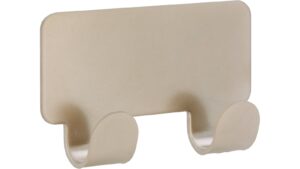 Hakenleiste sk Hainburg Stahl matt vernickelt - 72 mm lang  vor weißem Hintergrund