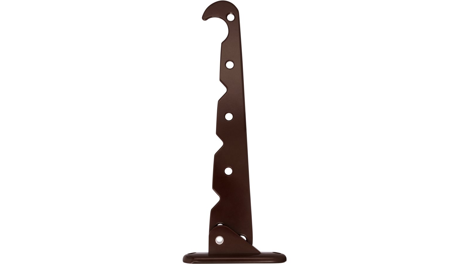 Klapparm Rendsburg Druckguss schockoladenbraun pulverbeschichtet - 290 mm lang  vor weißem Hintergrund