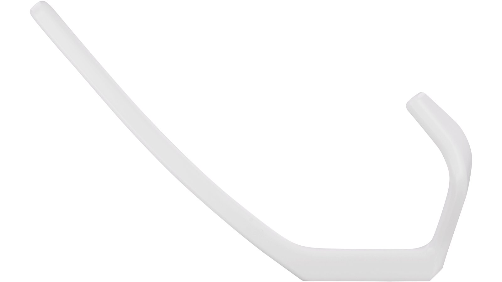 Haken Kiel Kunststoff weiß - 165 mm lang  vor weißem Hintergrund