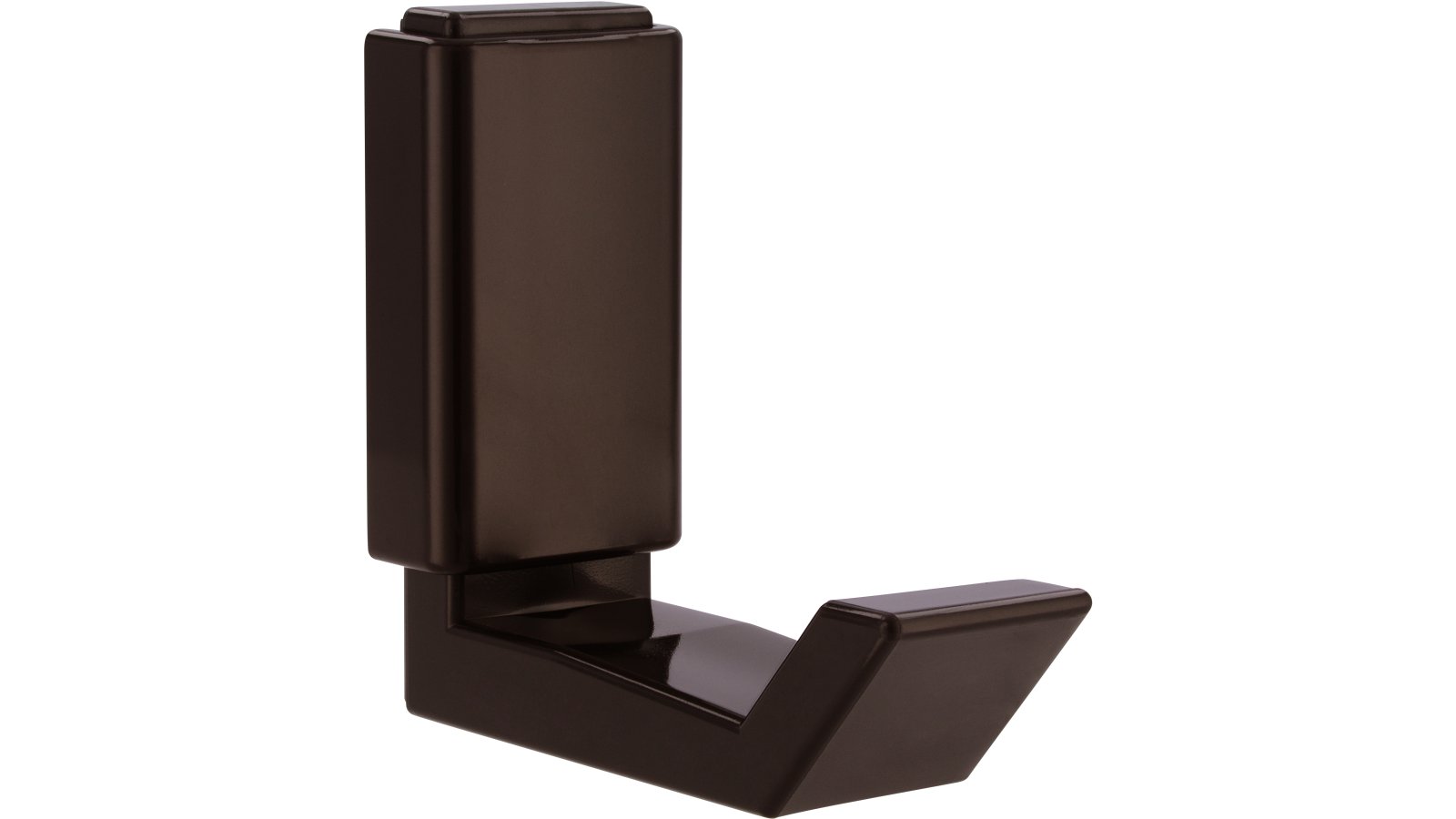 Kleiderhaken-Lehrte-schwarz-braun-Kunststoff-laenge-57-617636 Haken Lehrte Kunststoff schwarz-braun - 57 mm lang vor weißem Hintergrund