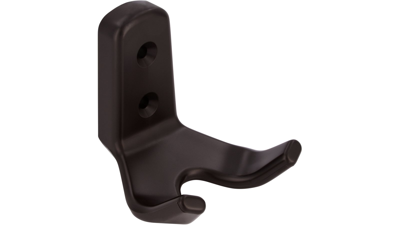 Haken Magdeburg Kunststoff schwarz-braun - 62 mm lang  vor weißem Hintergrund