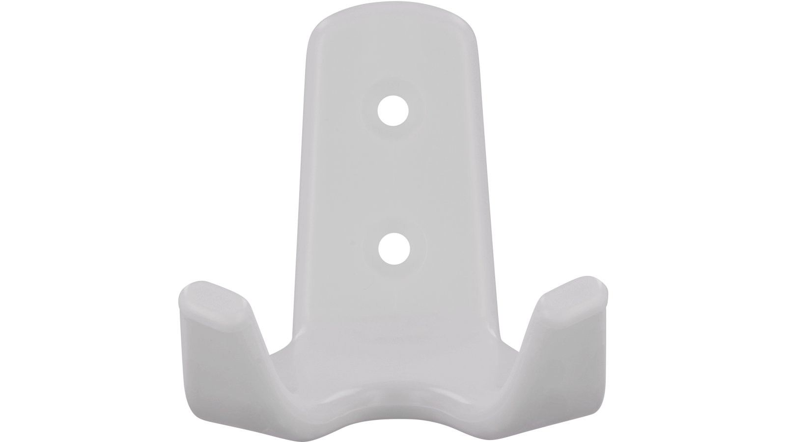 Haken Magdeburg Kunststoff weiß - 62 mm lang  vor weißem Hintergrund