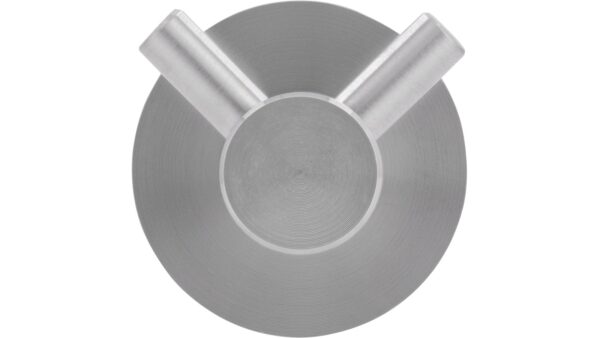 Haken Pocking Edelstahl fein geschliffen - 35 mm lang  vor weißem Hintergrund