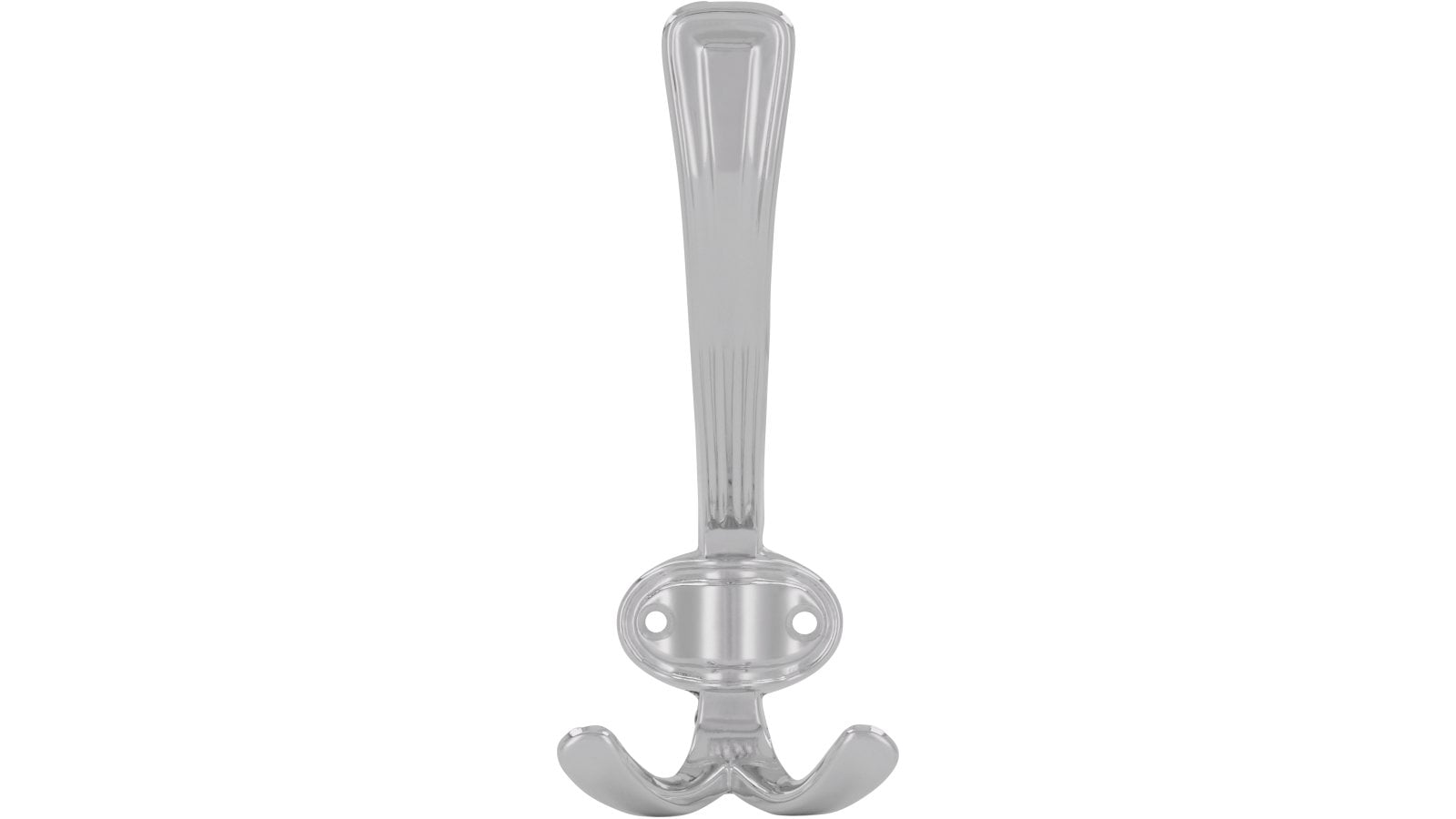 Haken Zeitz Druckguss chrom glänzend - 157 mm lang  vor weißem Hintergrund