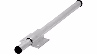 Kleiderlüfter Bad-Lippspringe Aluminium - Kunststoff silber natur glänzend schwarz - 235 mm lang  vor weißem Hintergrund