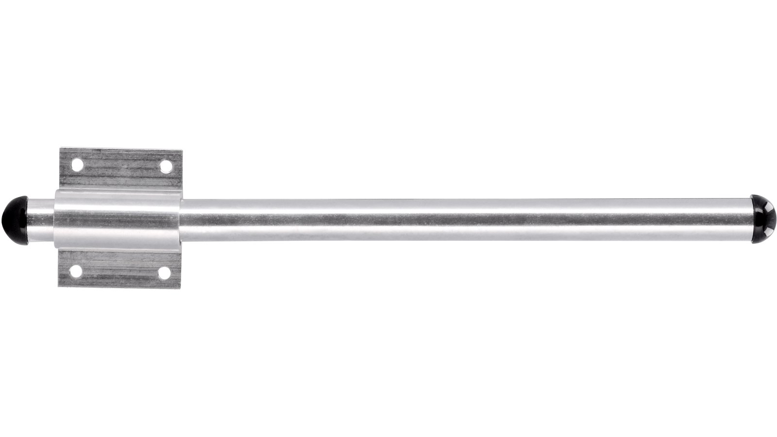 Kleiderlüfter Bad-Lippspringe Aluminium - Kunststoff silber natur glänzend schwarz - 235 mm lang  vor weißem Hintergrund