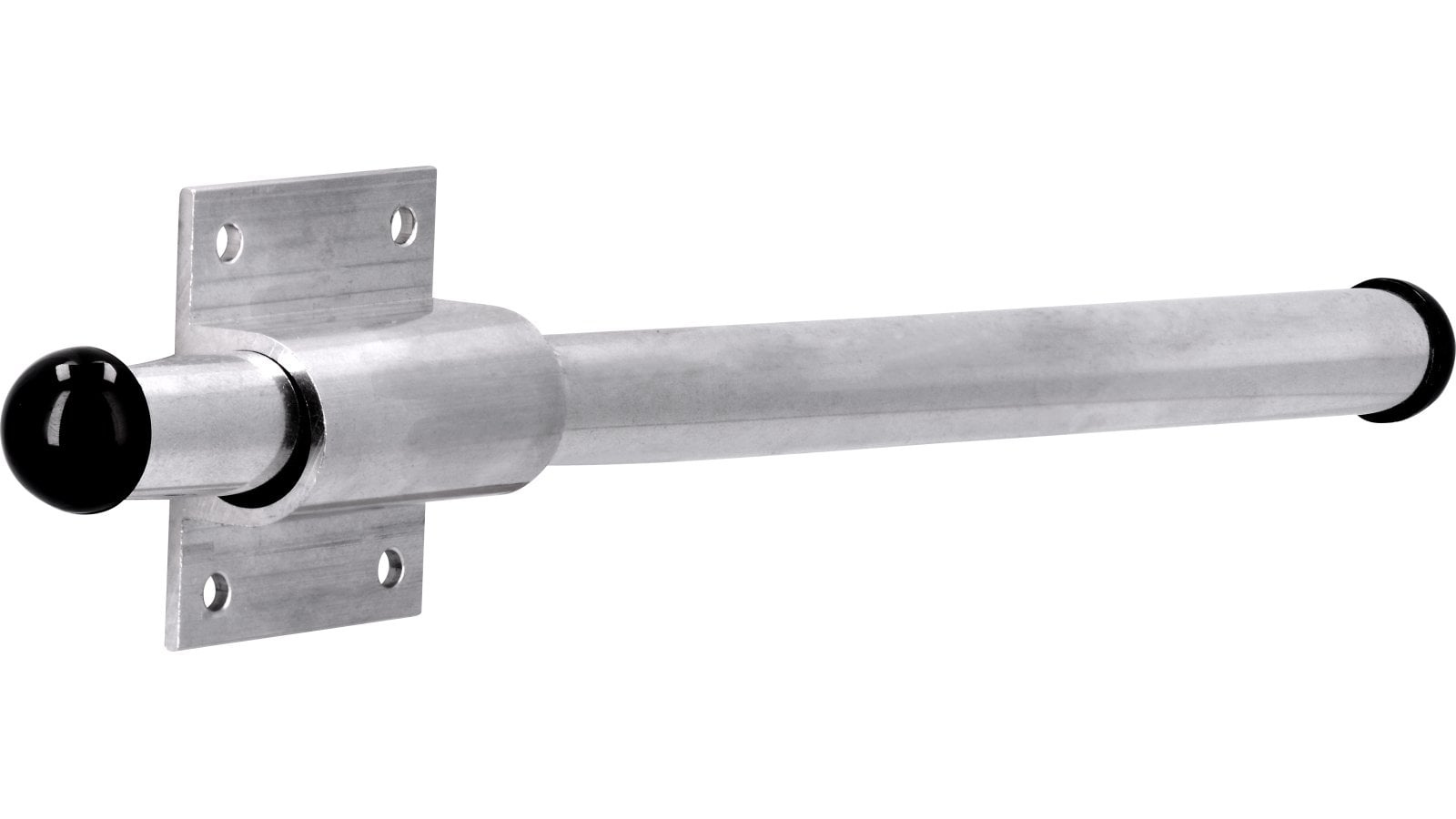 Kleiderlüfter Bad-Lippspringe Aluminium - Kunststoff silber natur glänzend schwarz - 235 mm lang  vor weißem Hintergrund