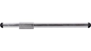 Kleiderlüfter Bad-Lippspringe Aluminium - Kunststoff silber natur glänzend schwarz - 235 mm lang  vor weißem Hintergrund