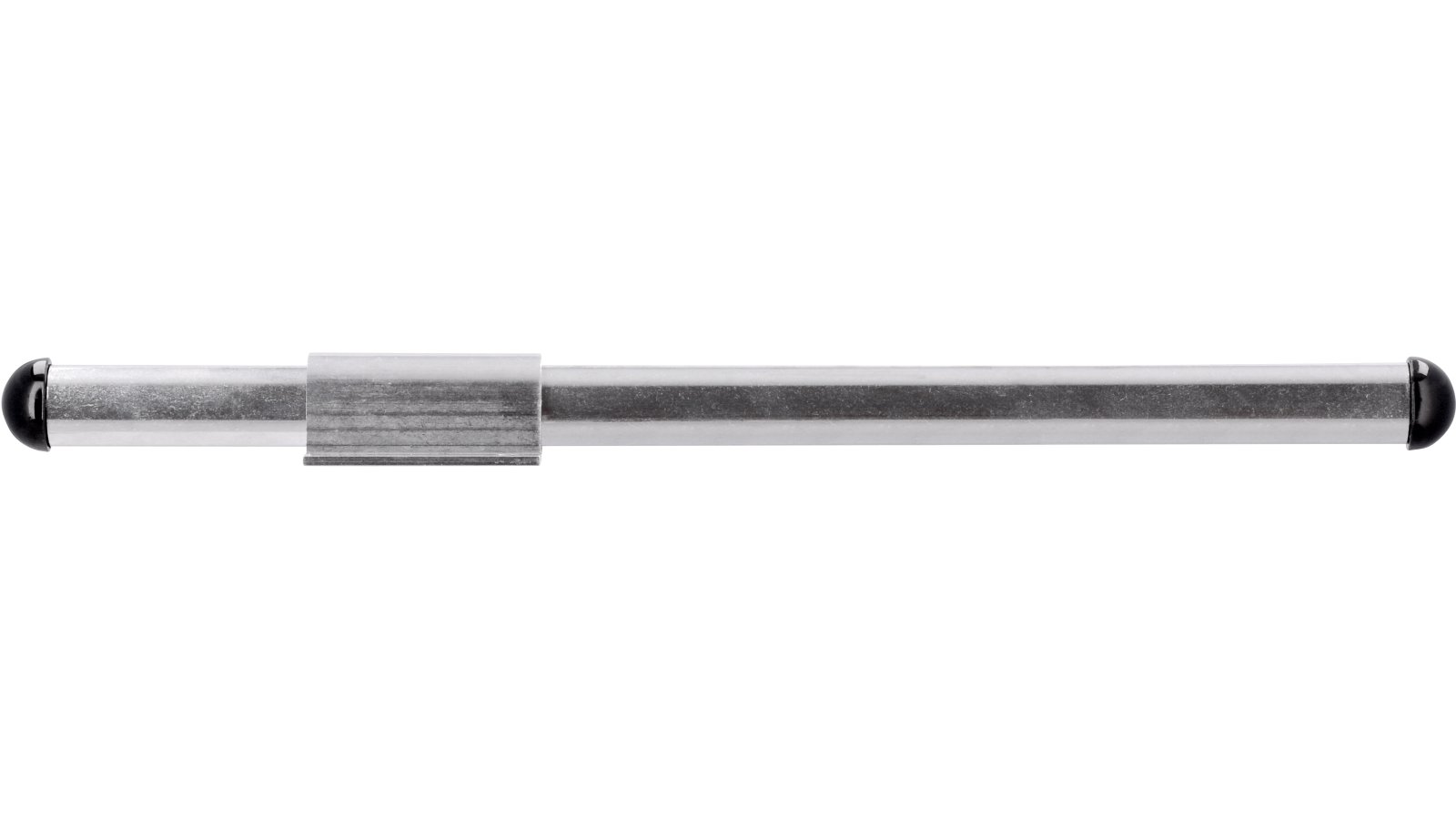 Kleiderlüfter Bad-Lippspringe Aluminium - Kunststoff silber natur glänzend schwarz - 235 mm lang  vor weißem Hintergrund