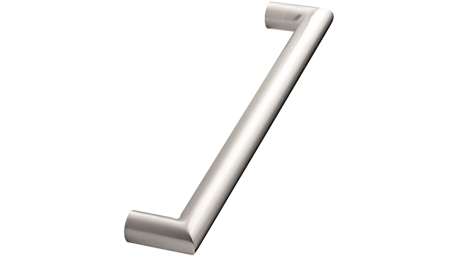 Griff ANGLE Edelstahl - Seidengeschliffen - 109 mm lang  vor weißem Hintergrund