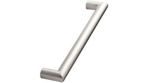 Griff ANGLE Edelstahl - Seidengeschliffen - 501 mm lang  vor weißem Hintergrund