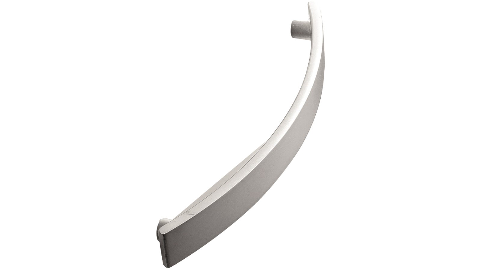 Griff BRIDGE Zink - Edelstahloptik - 242 mm lang  vor weißem Hintergrund