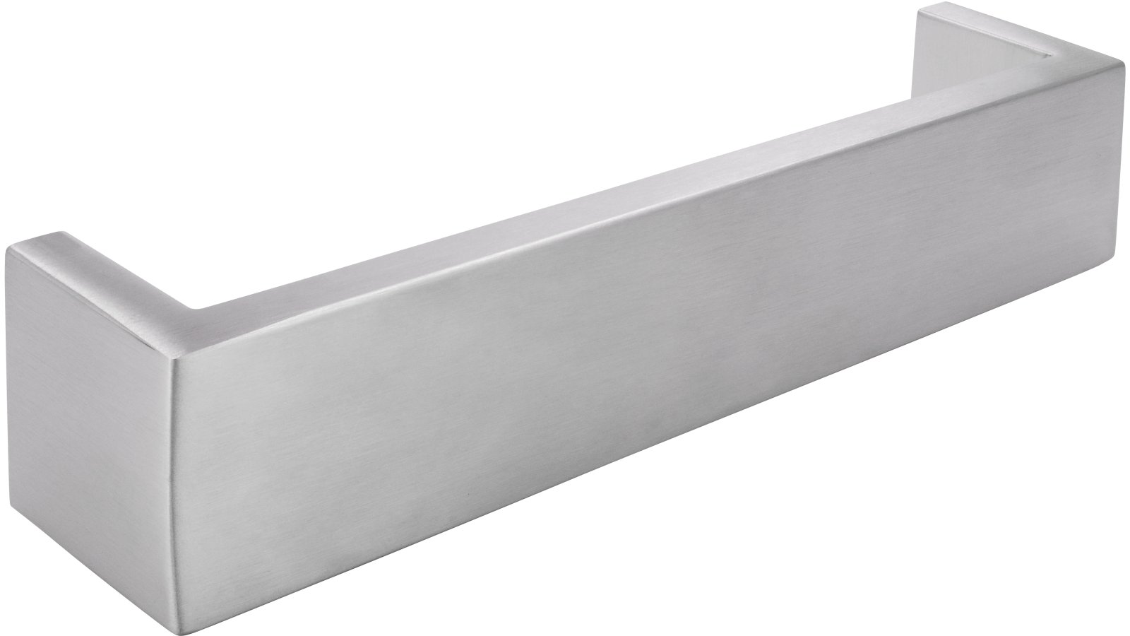 Griff Bad-Münstereifel Edelstahl fein geschliffen - 234 mm lang  vor weißem Hintergrund
