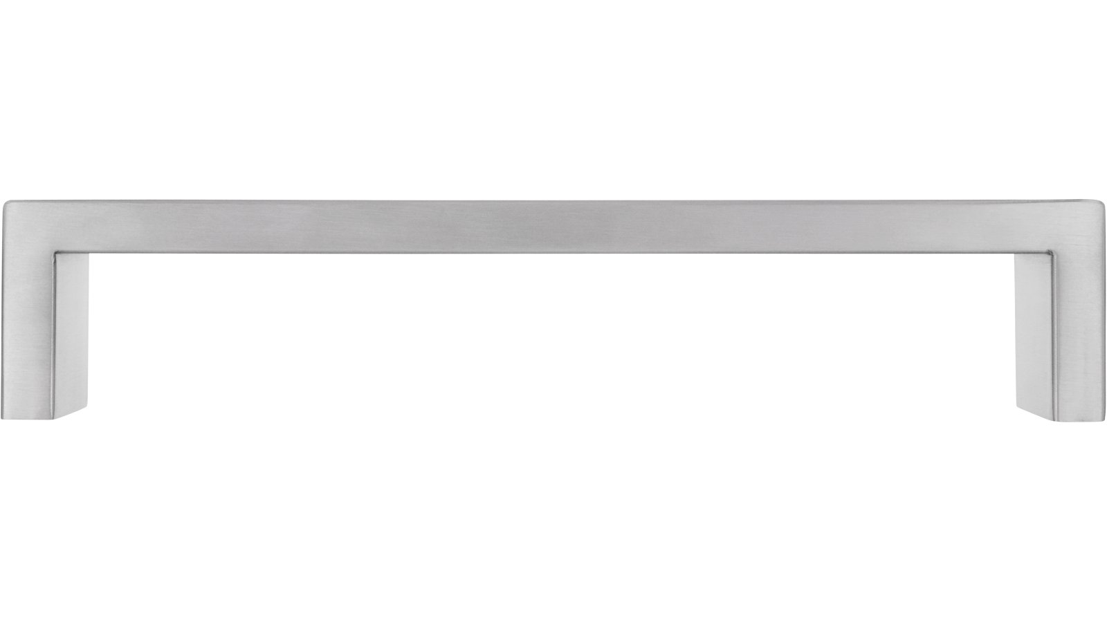 Griff Bad-Münstereifel Edelstahl fein geschliffen - 234 mm lang  vor weißem Hintergrund