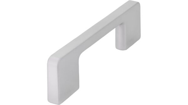 Griff Bad-Reichenhall Druckguss chrom matt - 108 mm lang vor weißem Hintergrund