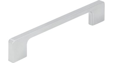 Griff Bad-Reichenhall Druckguss chrom matt - 172 mm lang vor weißem Hintergrund