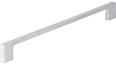 Griff Bad-Reichenhall Druckguss chrom matt - 332 mm lang vor weißem Hintergrund