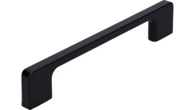 Griff Bad-Reichenhall Druckguss schwarz matt pulverbeschichtet - 172 mm lang vor weißem Hintergrund