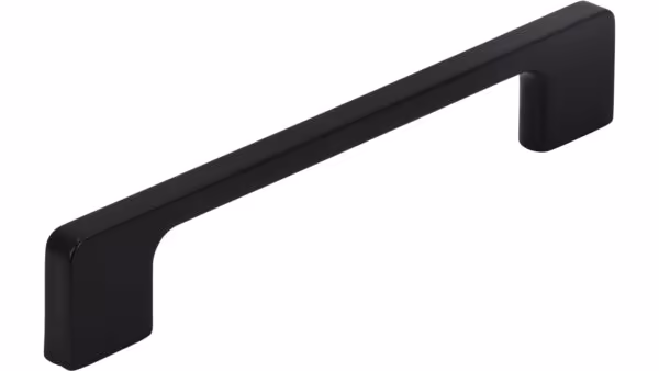 Griff Bad-Reichenhall Druckguss schwarz matt pulverbeschichtet - 204 mm lang  vor weißem Hintergrund