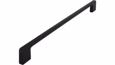 Griff Bad-Reichenhall Druckguss schwarz matt pulverbeschichtet - 332 mm lang vor weißem Hintergrund