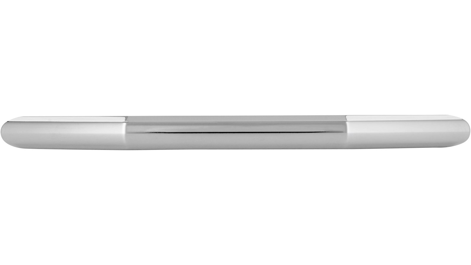 Moebelgriff-Barsinghausen-chrom-Zinkdruckguss-laenge-154-421096-front Griff Barsinghausen Druckguss chrom glänzend - 154 mm lang vor weißem Hintergrund