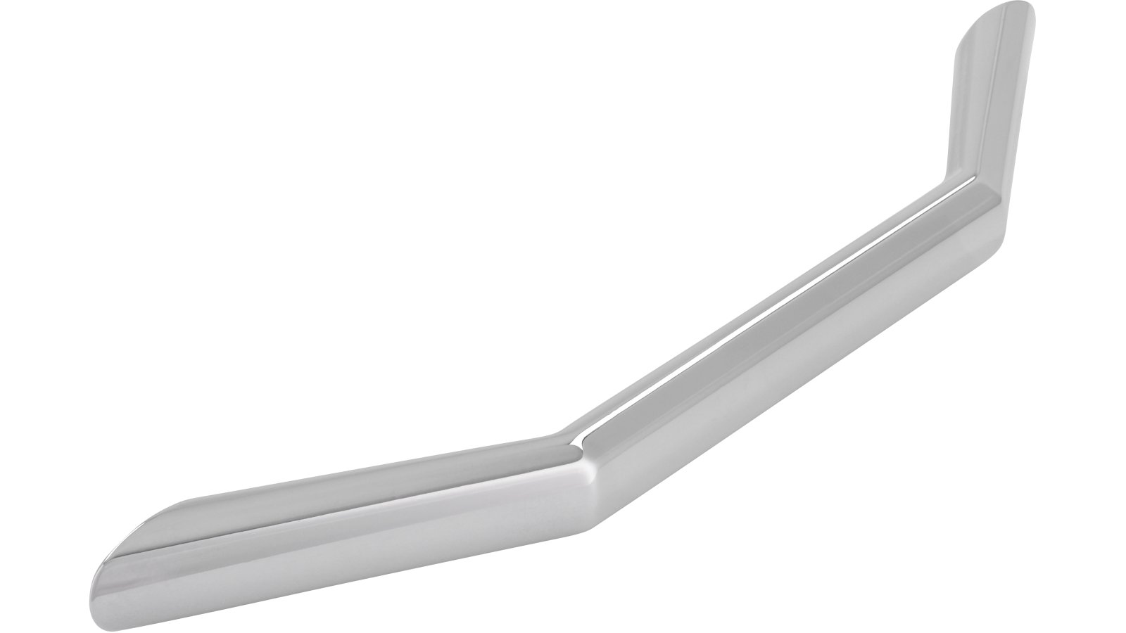 Moebelgriff-Barsinghausen-chrom-Zinkdruckguss-laenge-154-421096-seitlich Griff Barsinghausen Druckguss chrom glänzend - 154 mm lang vor weißem Hintergrund
